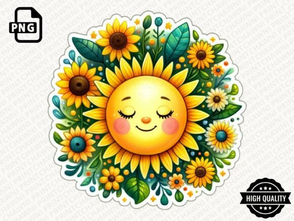 Download Kawaii Summer Sun Stickers PNG - Premium Resources
