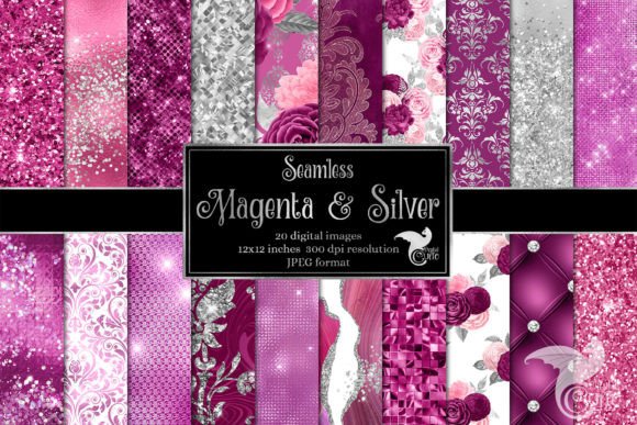 Download Magenta and Silver Digital Paper - Premium Resources